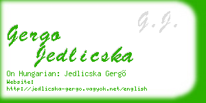 gergo jedlicska business card